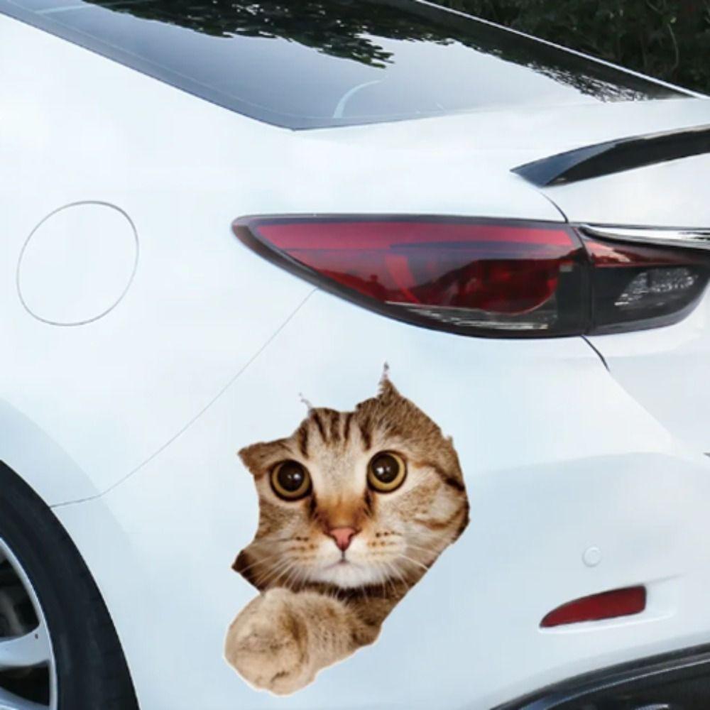 Universal Waterproof Car 3D Cat Stickers Animal Styling Car Body Scratch Masking Stickers Creative Funny Auto Decal