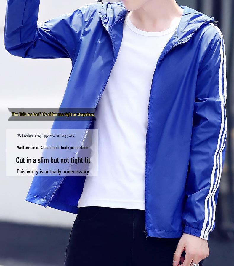 2023 Men's Lightweight Hooded Sun Protection Jacket - Casual, Versatile, Thin, Breathable Summer Coat for Couples