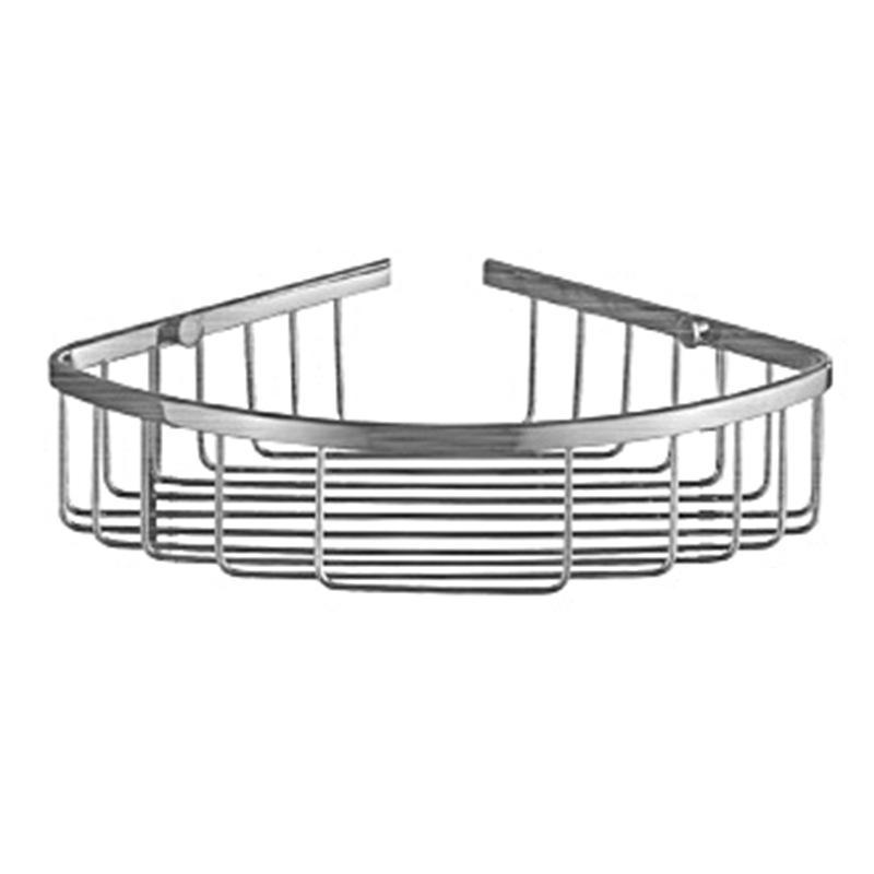 Угловая душевая корзина из нержавеющей стали с крючками и горизонтальной перекладиной для хранения в ванной комнате