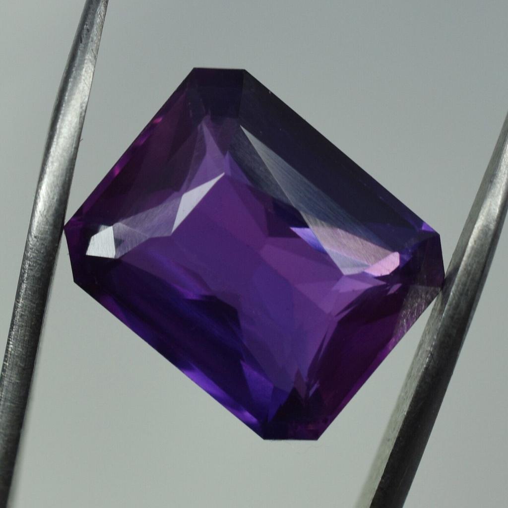 A+ Quality NATURAL Tanzanite Purple EMERALD Cut 12.07 Ct Gemstone