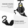 2pcs Balck Auto Ratchet Strap Self Winding Luggage Fixing Strap Durable Tie Down Strap  Roof Rack