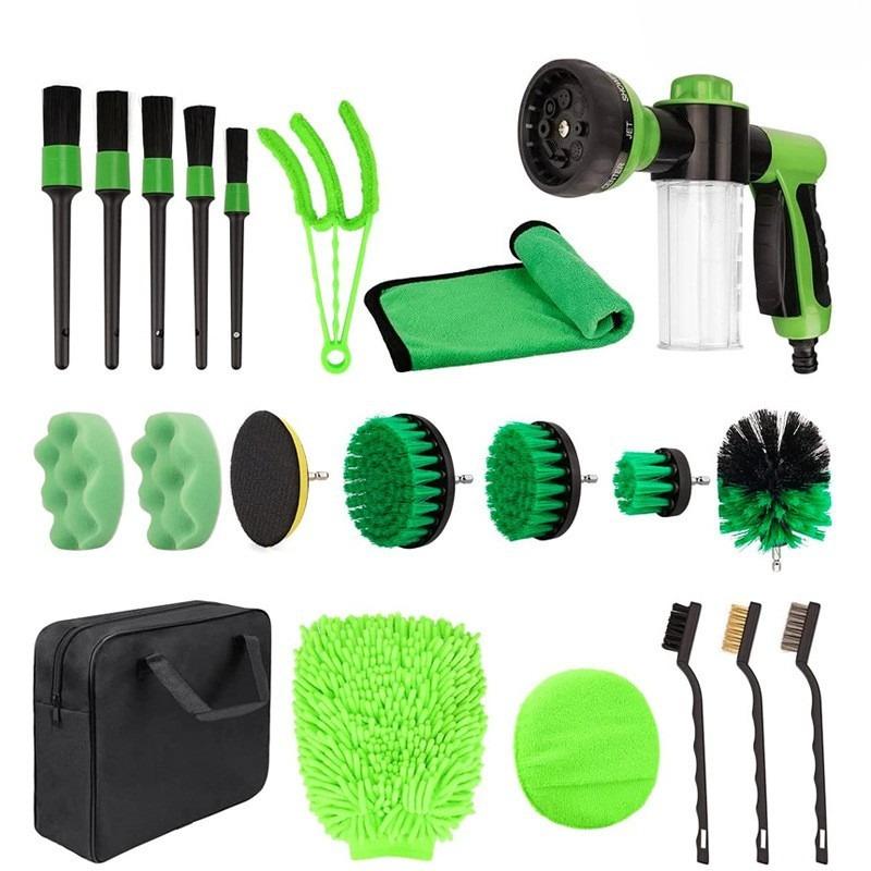 New model car-specific car washing tools: cleaning brush set, interior cleaning tools brush, electric drill brush