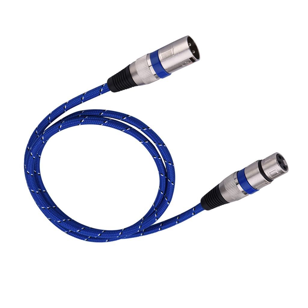 XLR Male To Female Plug Balance 3pin Microphone MIC Audio Cable 1meter