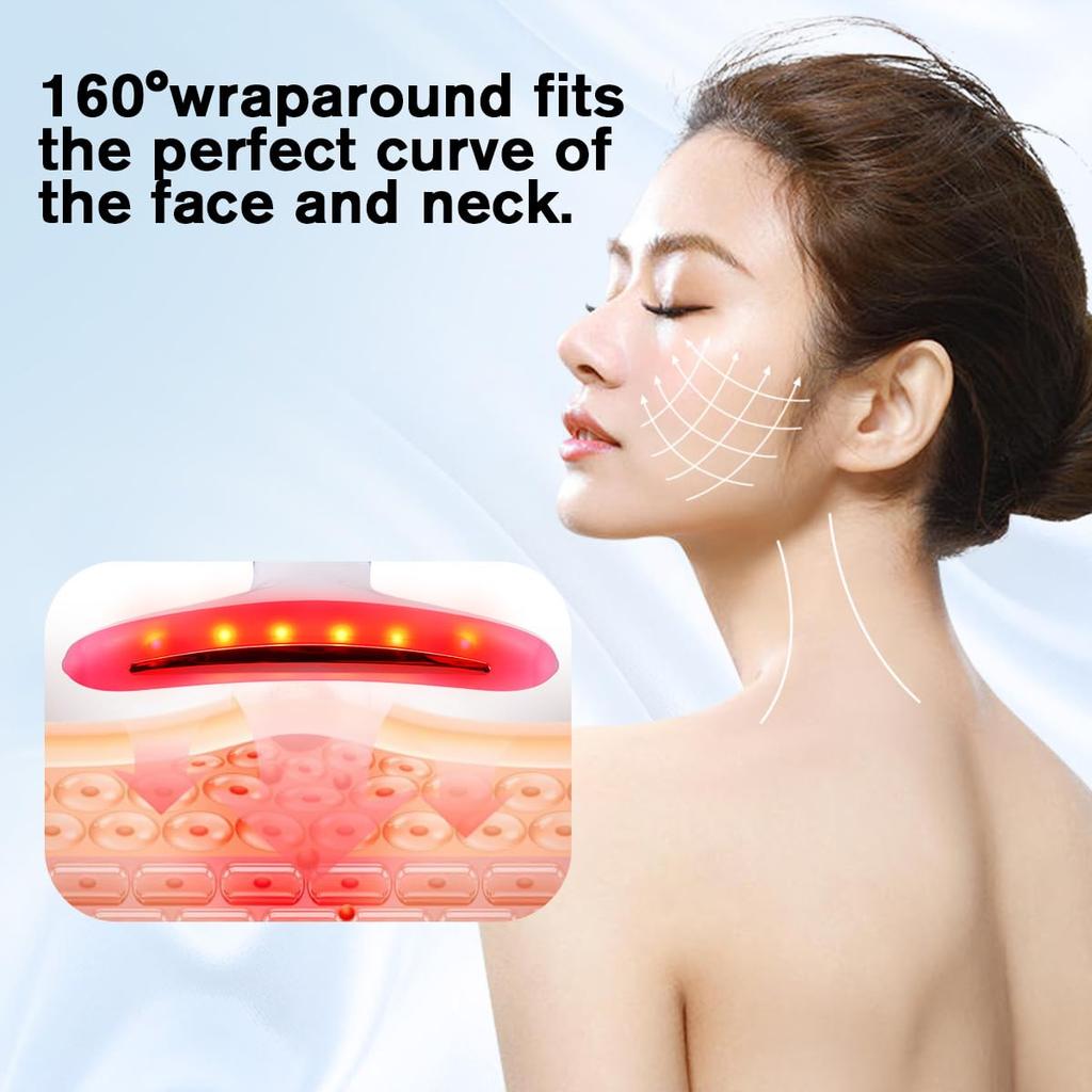Массажер для лица LATME, инструмент для массажа лица и шеи, 3 режима нагревательного массажа