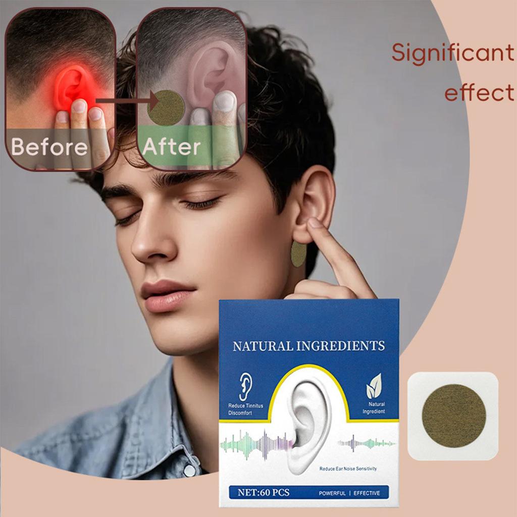 Патч Эффективно Уменьшает Шум В Ушах И Улучшает Дискомфорт В Ушах. Набор пластырей от тиннитуса, 60 шт.