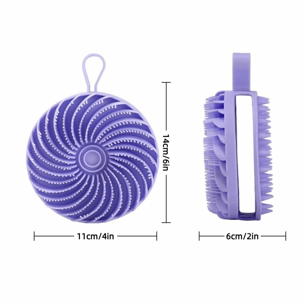 Double-sided Soft Bristle Shower Brush Soft Silicone Cleaning Body Shampoo Brush Massage Multi-functional Bath Brush Skin Care