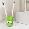 Мультяшный держатель для зубных щеток Причудливый органайзер для ванной комнаты Забавная полимерная подставка для зубных щеток Компактный органайзер для экономии места для пар