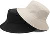 Large Size Reversible Bucket Hat for Men and Cotton [Spargel] Women, (Black/Ivory, L)
