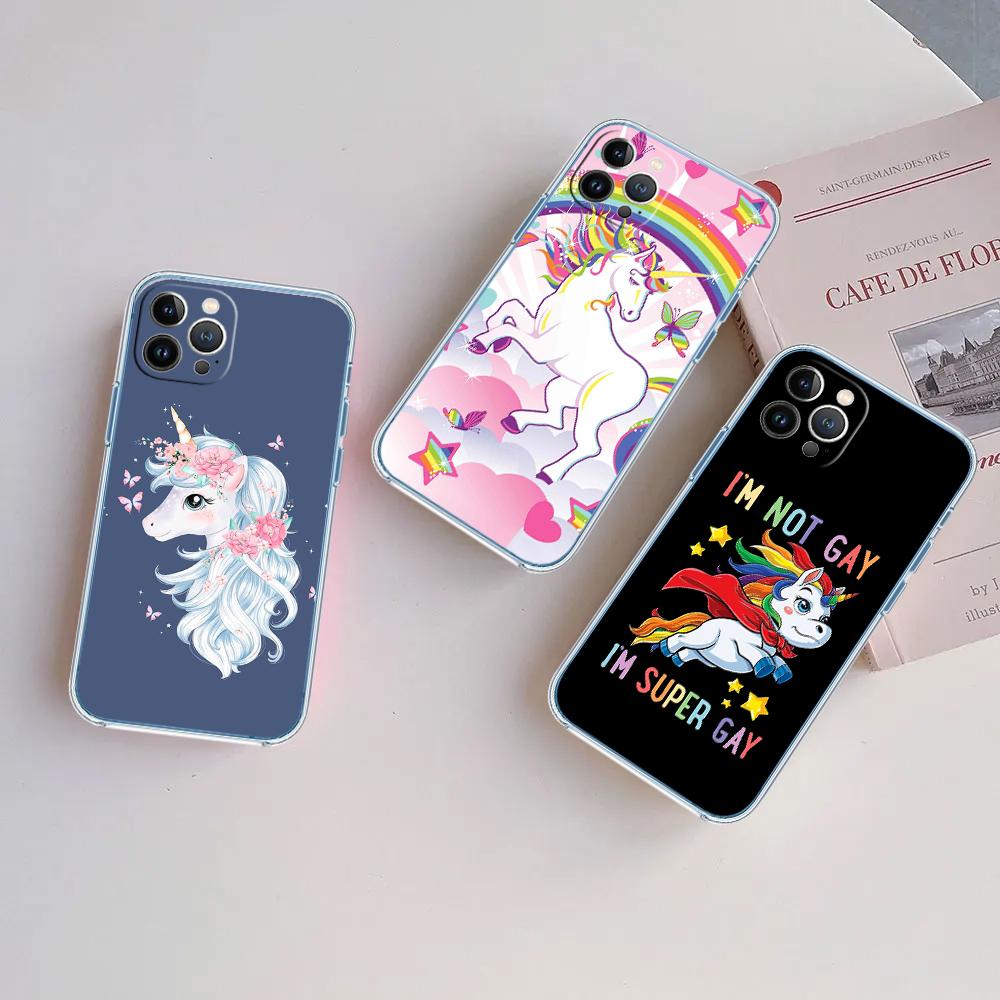 AQ25 Cartoon Unicorn Phone Case for Motorola Moto G10 G20 G30 G31 G32 G34 G35 G41 G42 G50 G51 G52 G55 G60 G60S G62 G71 G72 G75