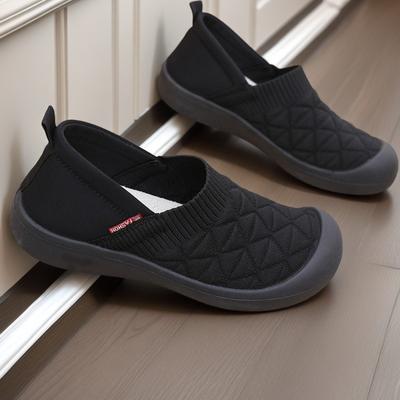 ****** женская тканевая обувь Старая ******* тканевая обувь Подошва S**t Поверхность S**t Летающее плетение Один педаль Дышащая обувь для мамы Легкие ноги Рабочая обувь для толстых