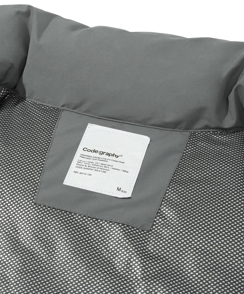 Cgp [Primaloft] Короткая стеганая куртка 'Монстр'_Угольный