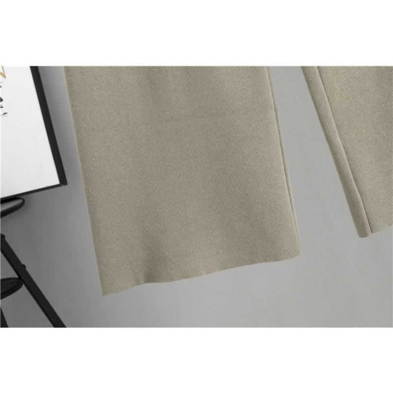 Осенне-зимний женский трикотажный костюм больших размеров Lazy Temperament без рукавов, жилет, свитер, кардиган, брюки