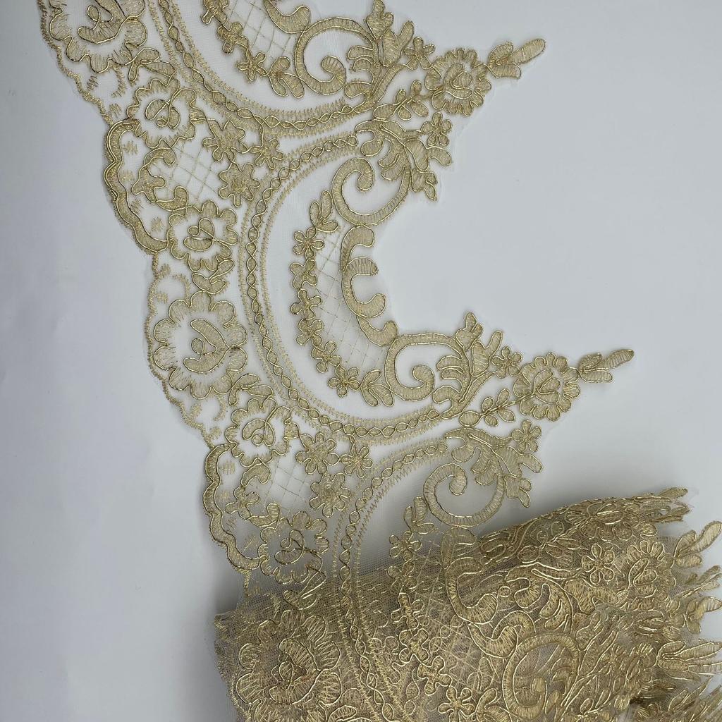 Bridal Headgear Diy Material Wedding Dress Headgear Decorative Flower Width 24 Cm This White Lace Lace Accessories