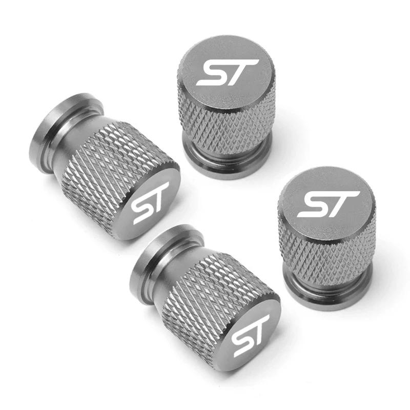 XXUI3 4pcs For Ford ST FOCUS 2 3 Mondeo Fiesta Kuga MK2 MK3 MK4 Car Wheel Tire Valve Caps Tyre Stem Covers Airdust Waterproof