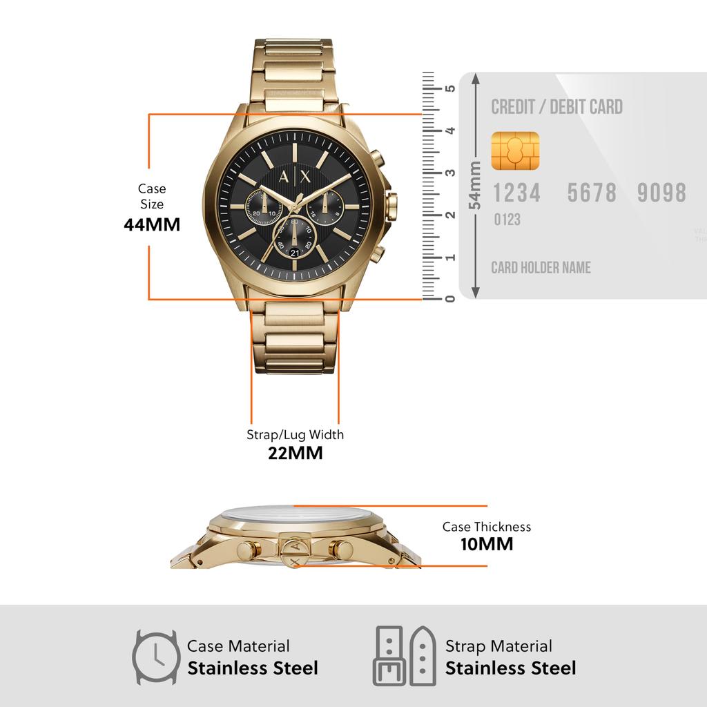 [AX Armani Exchange] Watch AX2611 Men's Gold