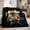 1 шт. Желтое одеяло с изображением игрока в регби, легкое фланелевое покрывало для дивана, кровати, путешествий, кемпинга, гостиной, офиса, дивана, кресла и кровати