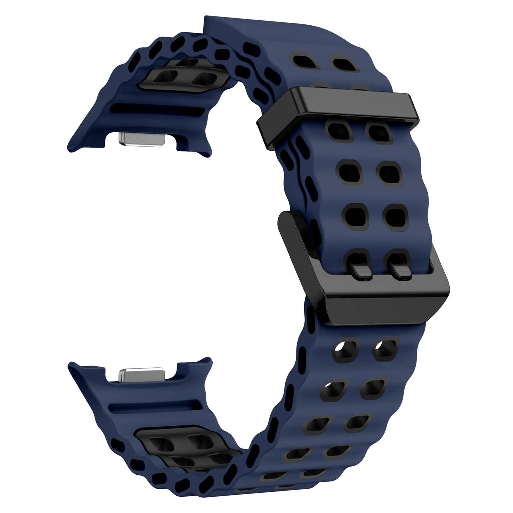 For Samsung Galaxy Watch 8 Strap 40mm 44mm Two color Sport silicone Marine belt Bracelet correa Galaxy Watch 8 classic 46mm band