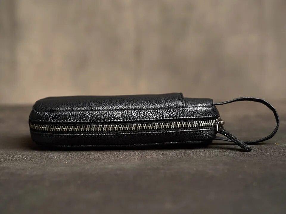 Мужской клатч из 100% натуральной кожи, женская сумка-тоут, сумка для мобильного телефона, кошелек для монет, маленькая сумка для хранения, длинный кошелек