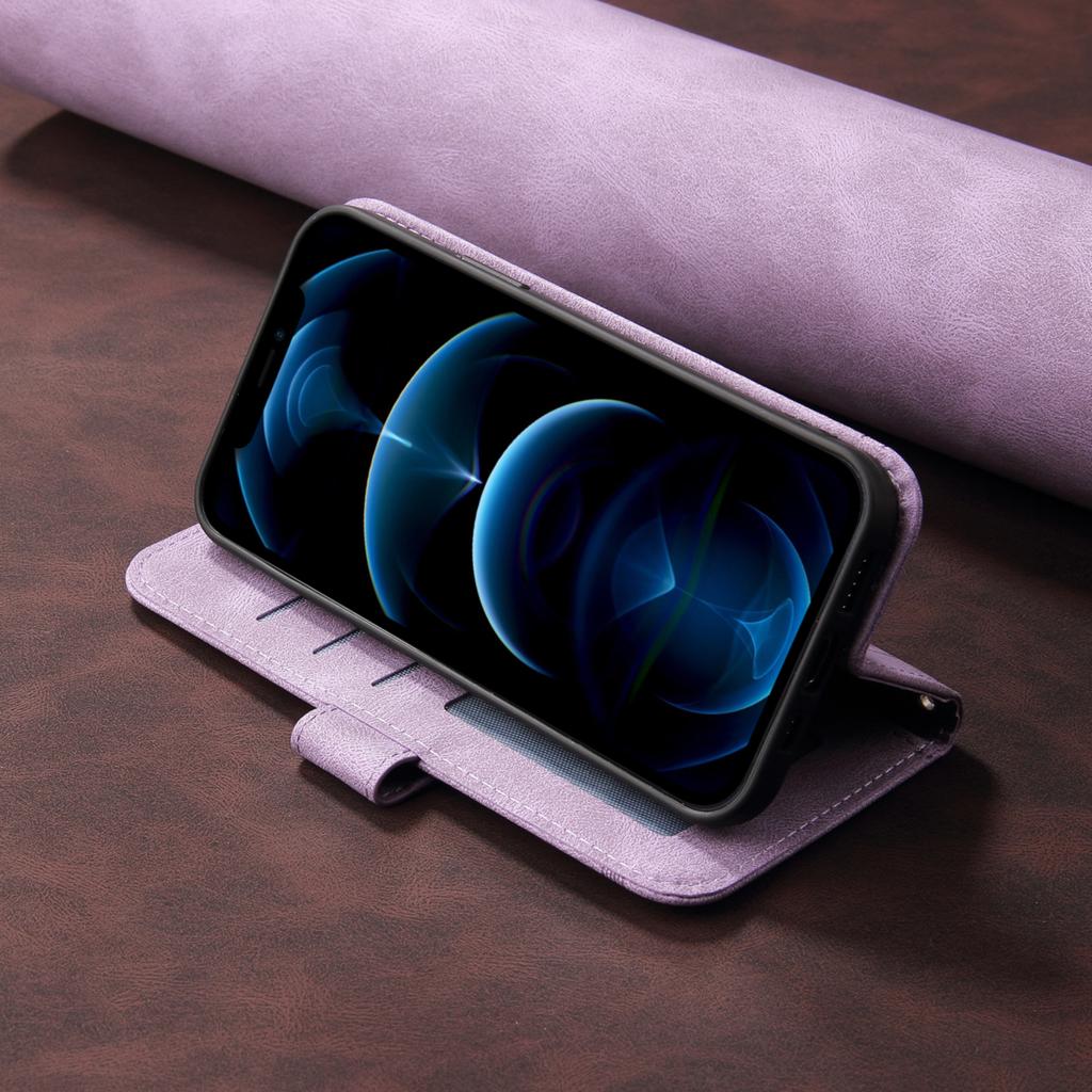 For TECNO Spark 40C Leather Wallet Cases Skin Touch Phone Cover Stand with Strap