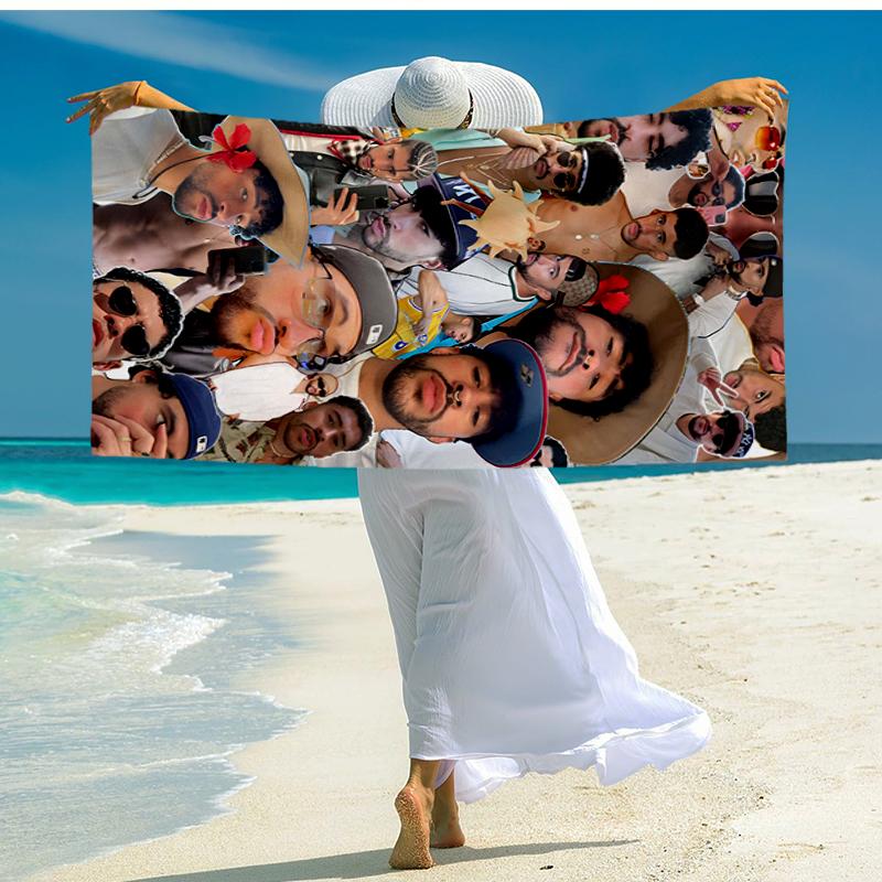B-Bunny Fashion Beach Towel: Ideal for Summer Adventures, Soft, absorbent and quick drying, suitable for swimming and bathing