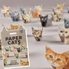 Creative Cute Kitten Origami Papercraft Kits Desk Decoration Fold Cute Cat Figures