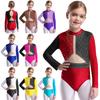 Girls Figure Skating Ballet Gymnastics Leotard Latin Dance Cha-Cha Performance Sparkly Rhinestones Jazz Bodysuit Dancewear