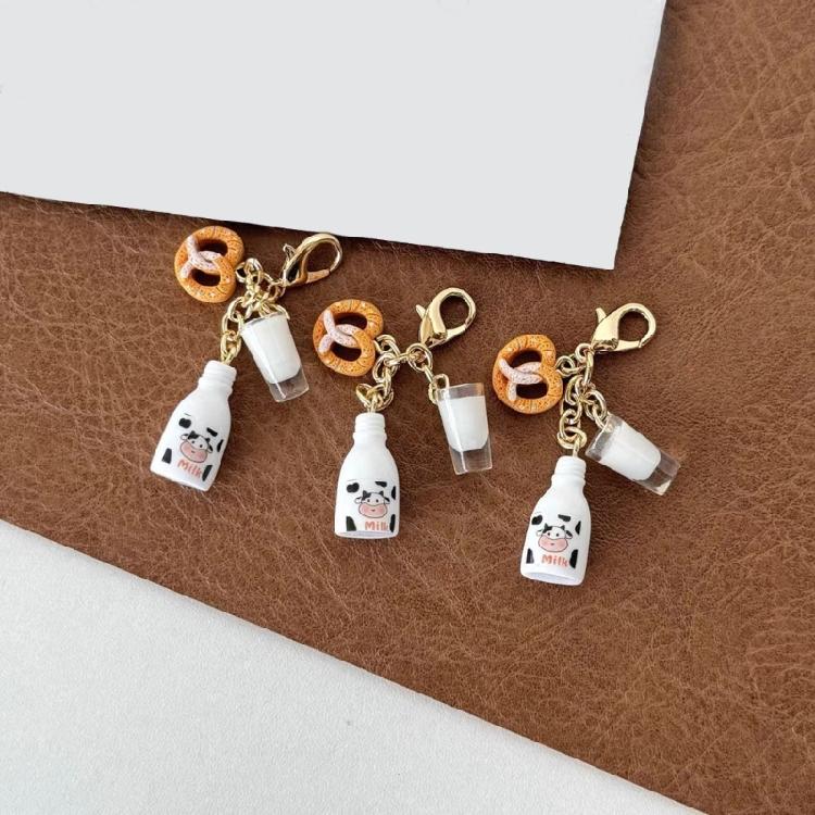 Восхитительный Брелок-Подвеска в Стиле Молочного Хлеба Ручной Работы Подарок для Студентов Офиса Домашний Декор