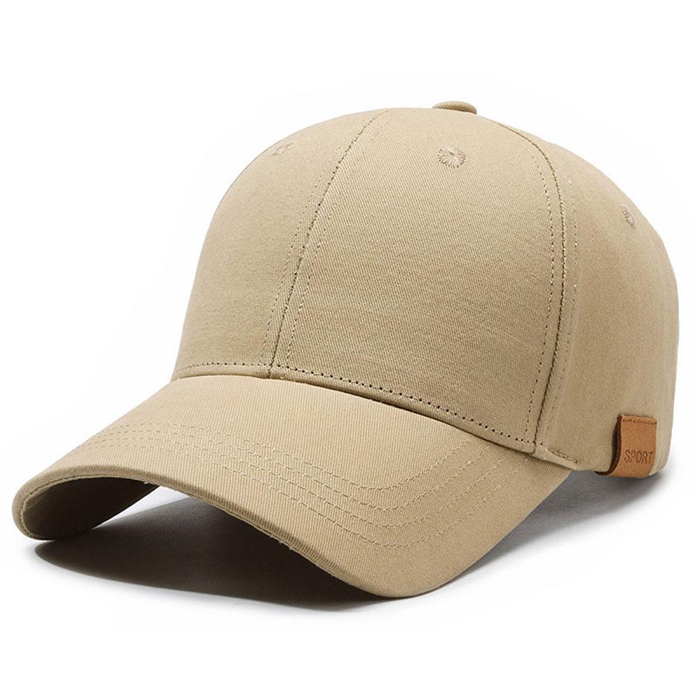 Men's Solid Color Oversized Peaked Cap 60-65cm Adjustable UV Protection Baseball Cap Outdoor Sports Hat