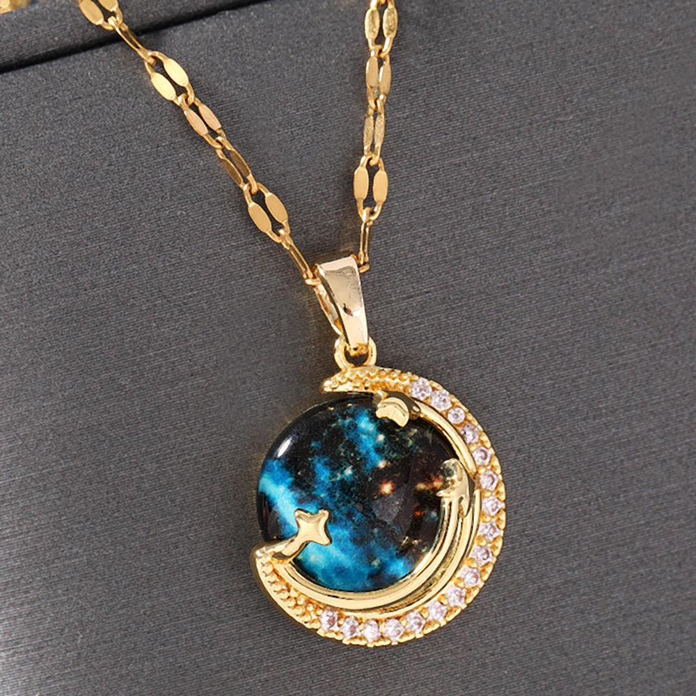Звездная планета роскошный темперамент инкрустированный ярким камнем ювелирный кулон великолепная модная вселенная Xinghe аксессуары для одежды кулон "без цепи"