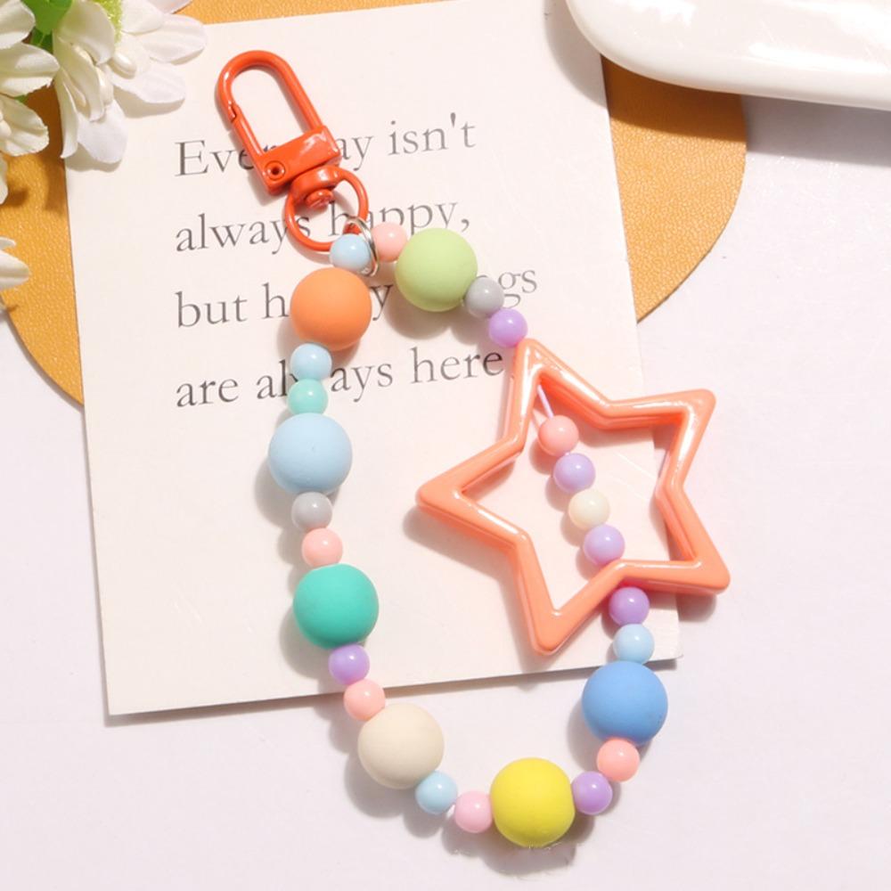 Hollow Star Colorful Phone Lanyard Heart Glitter Wrist Straps Phone Accessories