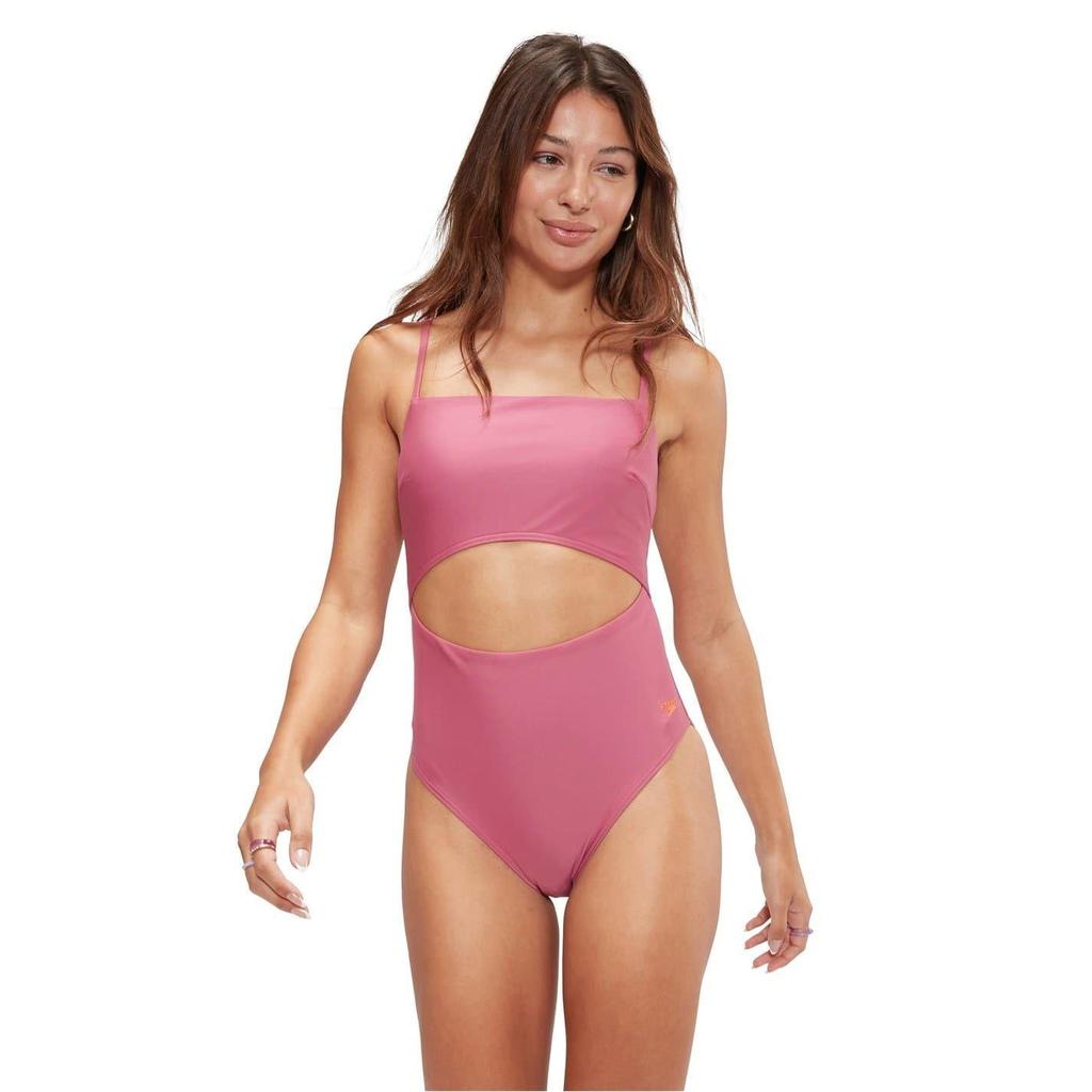Speedo Womens/Ladies Cut Out Tie Back One Piece Swimsuit