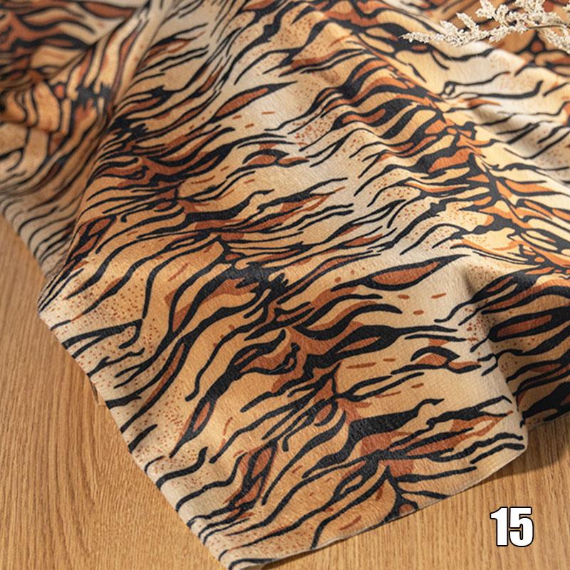 1x1.5m Animal Pattern Print Short Plush Fabric Imitation Tiger Leopard Zebra Cow Spotted Printed Fabric Costume DIY Cloth