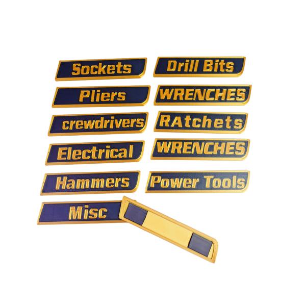 12/14 шт. Магнитные этикетки для ящика с инструментами, многоразовые, напечатанные на 3D-принтере, бирки-органайзеры для ящика с инструментами, стальные ящики для инструментов, тележки, ящики, шкафы, маркерные организационные этикетки