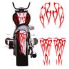 1 Set Motorcycle Red Flame Waterproof Sticker For Gas Tank & Fender Decals Vinyl