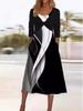 Макси-платье большого размера в стиле пэчворк с рукавом три четверти и модным принтом