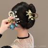 New Flower Hair Claw For Women Elegant Chinese Style Magnolia Bamboo Leaf Peach Blossom Hair Clips Summer Beach Shark Claws