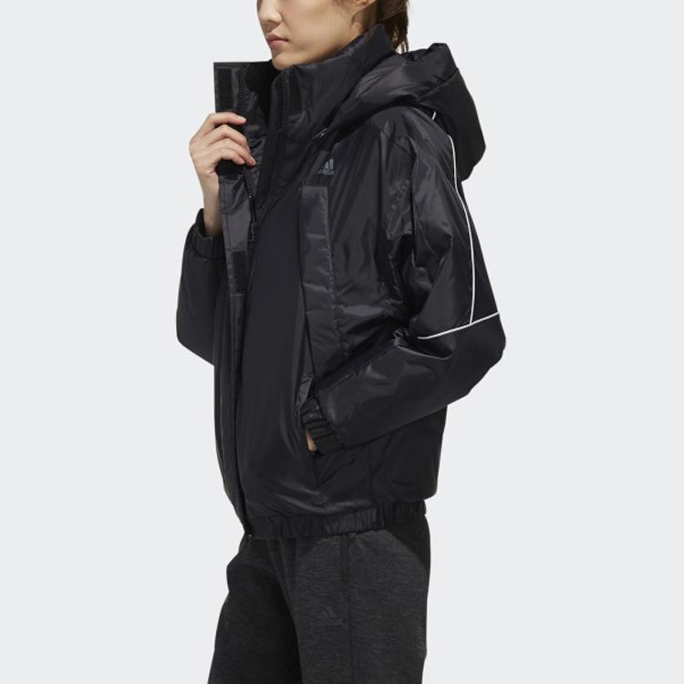 adidas W Field Down PK Outdoor Warm Hooded Down Jacket Winter Women Jacket Black EH3980
