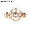 Vintage Airplane Aircraft Brooches Badge Suit Collar Clip For Women Men Hat Scarf Pins Plane Model Brooch Christmas Gift