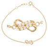 [R7203] - White Gold 'Infini' Gold Plated Bracelet - 13x6 Mm
