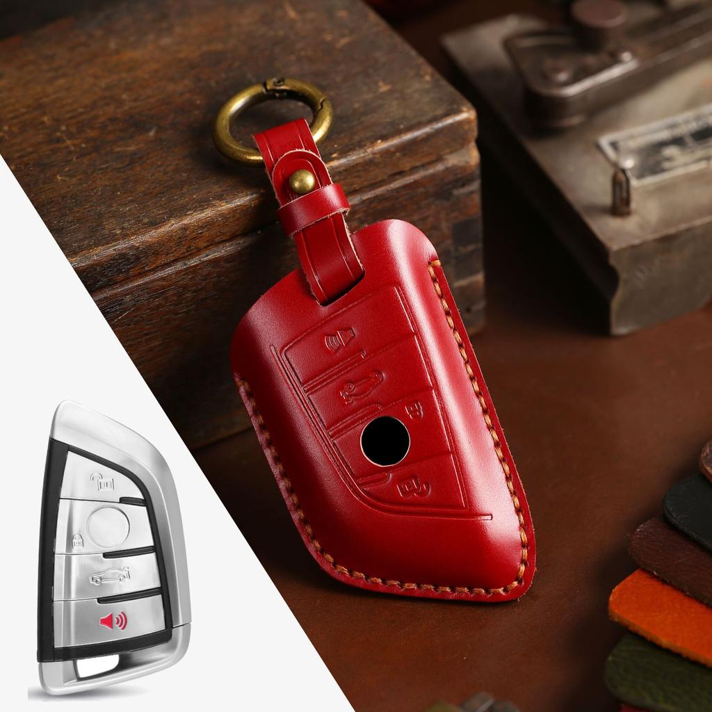 Роскошный кожаный чехол для ключей HALLMO ручной работы для BMW X1 X3