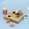 Children's Wooden Play House Simulation Coffee Group Scene Simulation Coffee Cup Afternoon Tea Biscuit Set Toy
