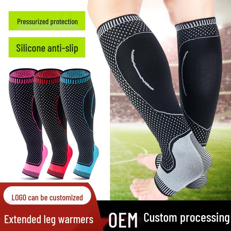 HT020 Breathable Compression Calf Sleeves: Extra Long Support for Basketball, Football, and Hiking