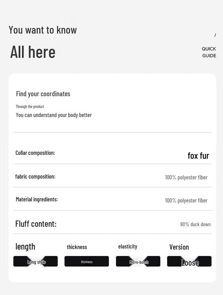 Women's Mid-Length Thick Hooded Down Jacket with Fox Fur Collar