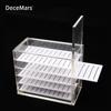 5-Layer Acrylic Eyelash Extension & Camellia Flower Desktop Storage Box