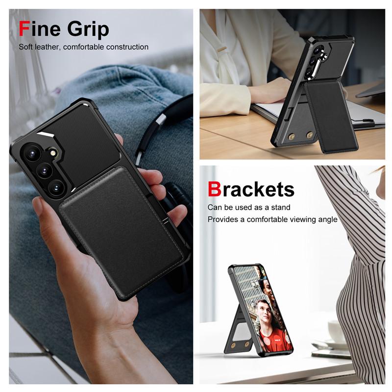 Подходит для Samsung A05S Верхний и Нижний Флип Чехол-книжка Чехол для Мобильного Телефона A56 Карта Противоударный Кошелек Защитный Чехол