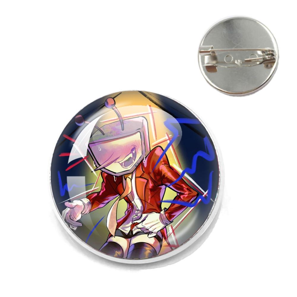 Deltarune Game Character Funny Meme Metal PinsTenna Glass Brooch Badges Accessories Pins Gamer Fans Friends Jewelry Gift