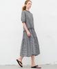 MITTE Frill Shrring Check Dress_Black