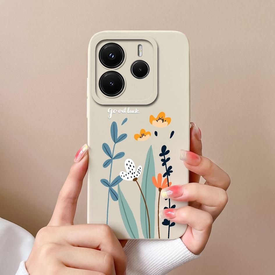 Чехол для телефона Redmi Note 11 12 14 12S 12R 12Turbo 11S 11E 11T 14S Pro Plus 4G 5G Роскошный цветочный жидкий силиконовый защитный чехол для камеры для Redmi Capa