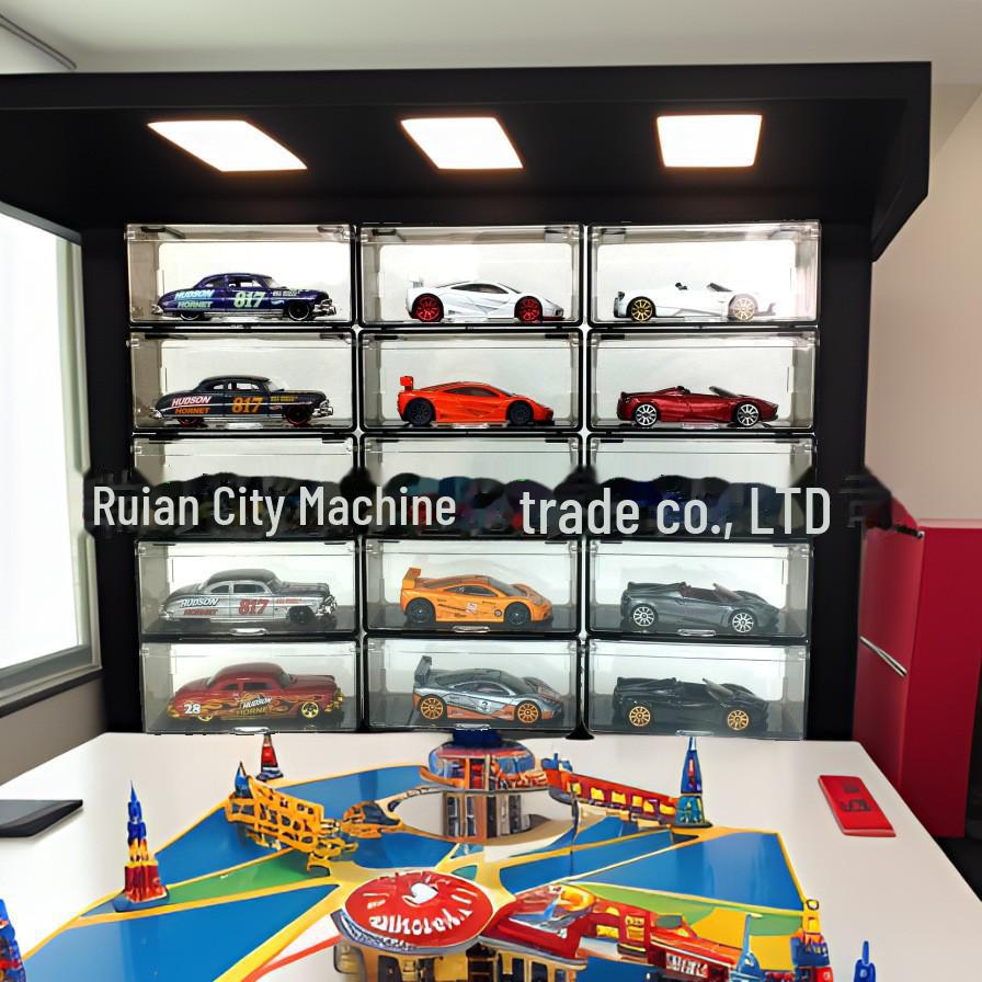 Hot Wheels Прозрачный штабелируемый пылезащитный дисплей-бокс для детских моделей легкосплавных автомобилей