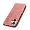 For iPhone 17 Case PU Leather Calf Textured Magnetic Closing Smart Phone Cover